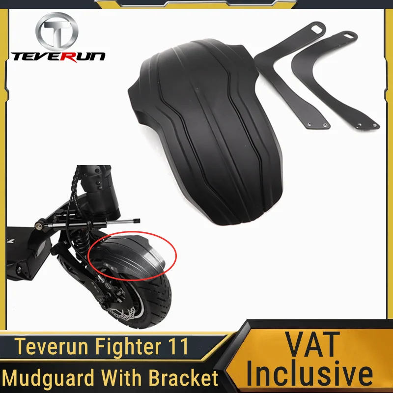 Original Fender with Bracket For Teverun Fighter 11/11+ Fightersupreme Electric Scooter Waterproof Front Rear Mudguard Accessory