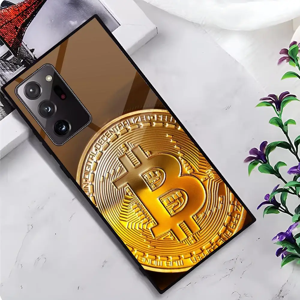 1-PC To B-Bitcoin MAISTO Phone Case Glass Phone Case For Samsung Galaxy S20 S21 S22 S23 S24 Note20 Ultra Plus Fe