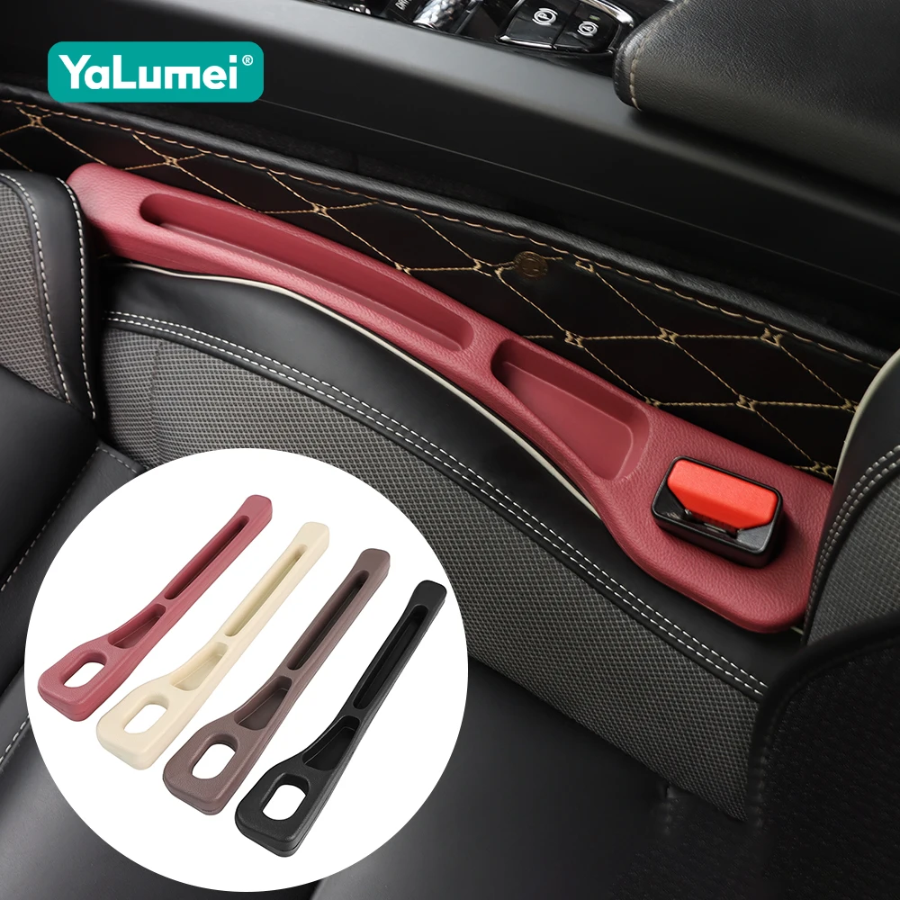 

2Pcs Car Seat Gap Filler Organizer Waterproof Universal Car Seat Gap Anti-leak Stopper Strip 2Slot Seat Gap Storage Organizer