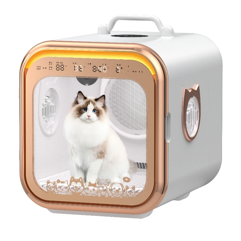 Factory price customize pet drying oven breathable temperature adjustable dual motor for small cats and dogs to use pet products