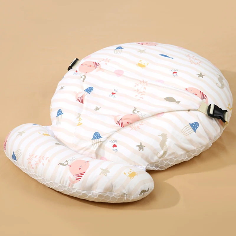 Newborn Breastfeeding Pillow Multifunctional Universal Cotton Pattern Infant Waist Fixed Feeding Cushion Baby Feeding Pillow