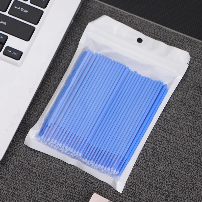 100 قطعة/الحقيبة فرشاة صغيرة يمكن التخلص منها مسحات القطن ماكياج رمش فرش مايكرو ماسكارا فرشاة الرموش الفردية لاش مزيل