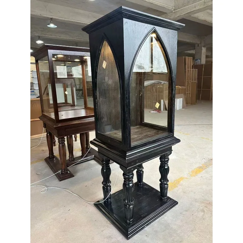 Vintage Collections Exhibition Display Cabinet Jewelry Display Museum Treasure Pavilion Glass Cabinet