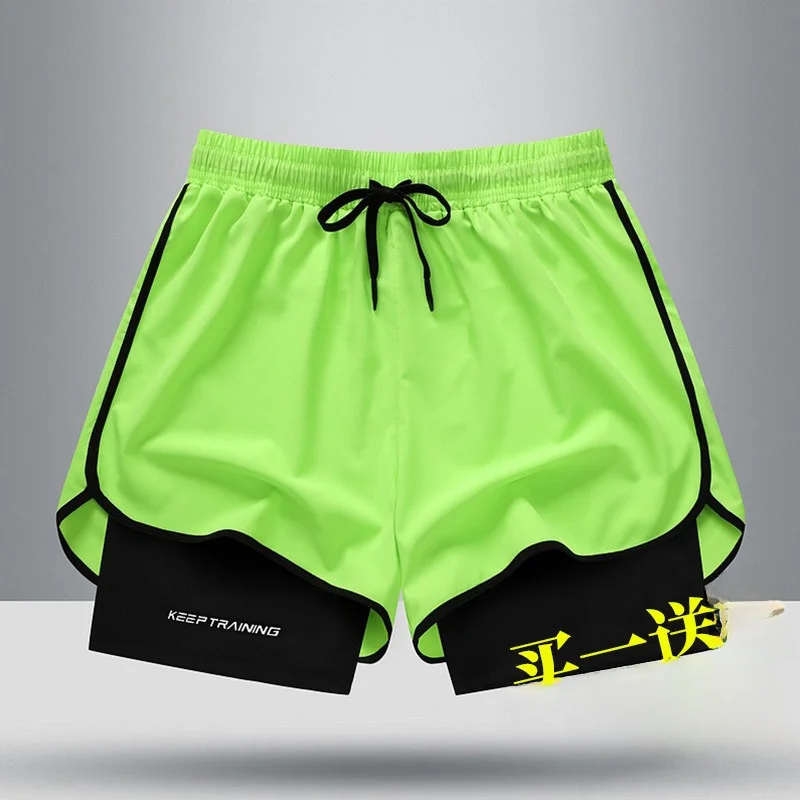 

Elastic Waist Fitn orts Men's Summer Spor Tee-quarter Length Running Qui Dry Trendy orts Polyester Fiber Casual