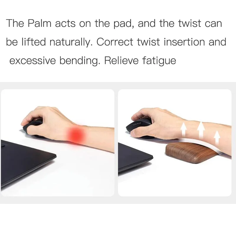 Wooden mouse Wrist Rest Ergonomic Handguard Office Gaming PC Desk Wrist Pad Support Keyboard protector hand