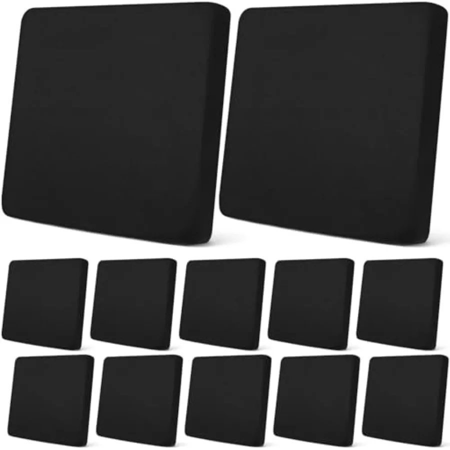 16 Pcs Patio Cushion Covers Stretch Sofa Outdoor Cushion Covers Replacement, Waterproof Couch Slipcover Sofa Seat Flexibility F