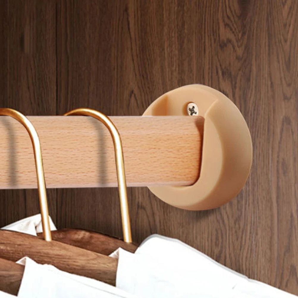 

20Pcs Closet Rod Bracket PP Plastic Wardrobe Pole Holder Shower Curtain Rod Support for Bathroom Home Closet Pole Socket