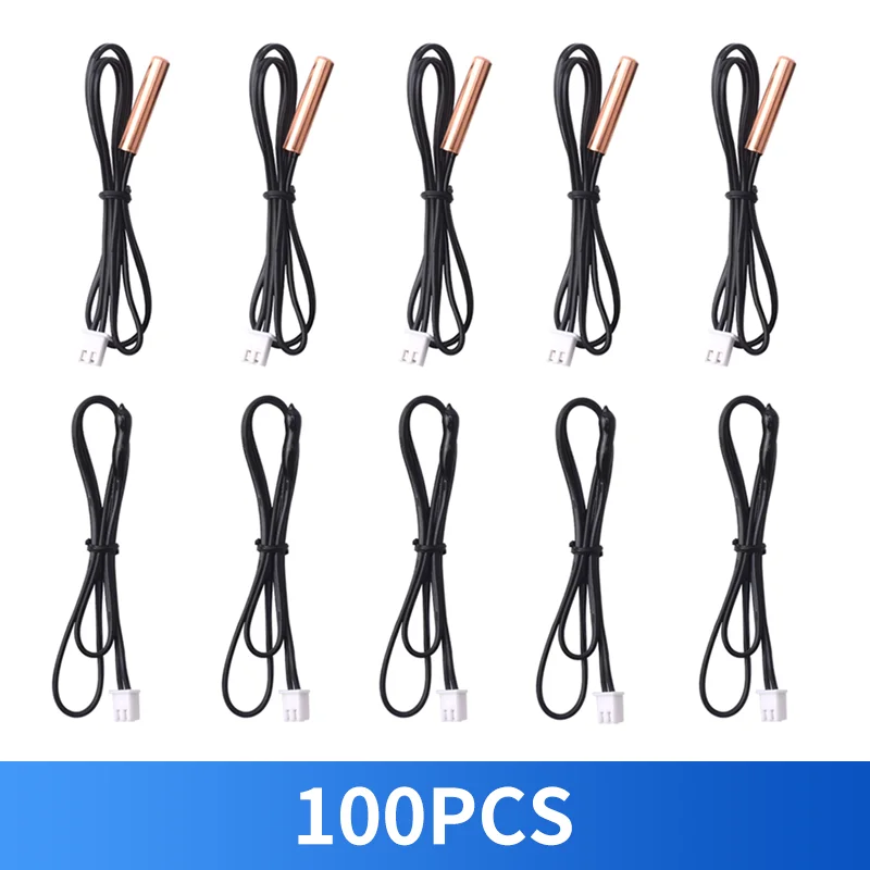 100PCS Universal Air Conditioning Temperature Sensor Rubber Copper Head 5k 10K 15k 20K 25K 50K NTC Temperature Sensor Thermistor