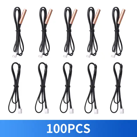 NTC Sensor Temperature 100PCS Universal Air Conditioning Temperature Sensor Rubber Copper Head 5k 10K 15k 20K 25K 50K NTC Temperature Sensor Thermistor