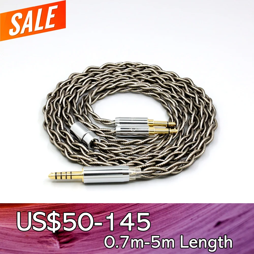 

99% Pure Silver Palladium + Graphene Gold Earphone Cable For Hifiman Sundara Ananda HE1000se V2 V3 HE6se he400se Arya He-35x XS