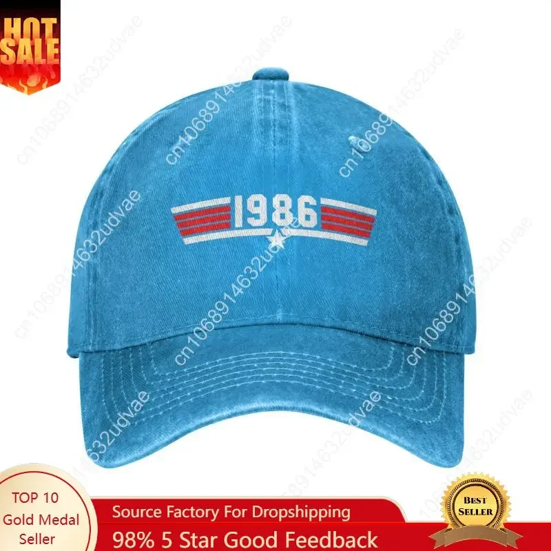 

Personalized Cotton 1986 Fighter Jet Baseball Cap Sports Men Women's Adjustable Top Gun Film Dad Hat Summer
