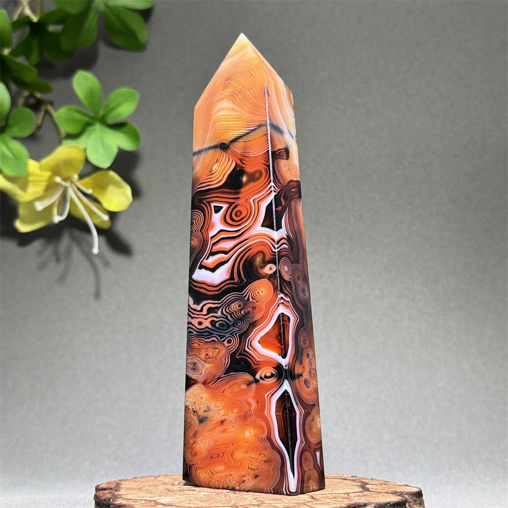 Quartz minéral naturel rayé Agate obélisque méditation spirituelle sorcellerie autel guérison énergie Collection décoration de la maison