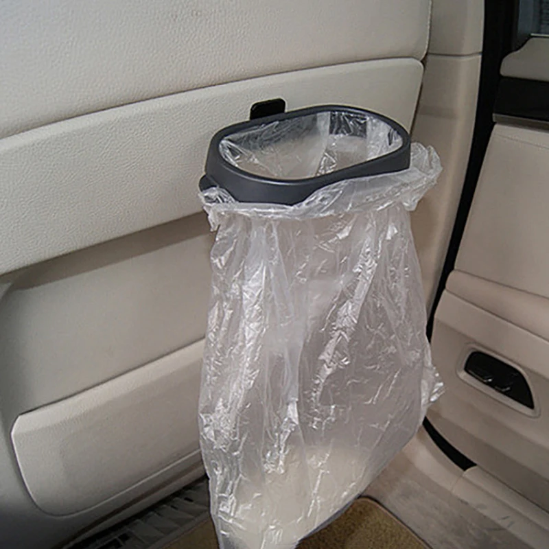 Foldable Plastic Car Trash Can Bucket for Garbage Trash Bin Waste Rubbish Bag Holder Auto Car Organizer Accessories