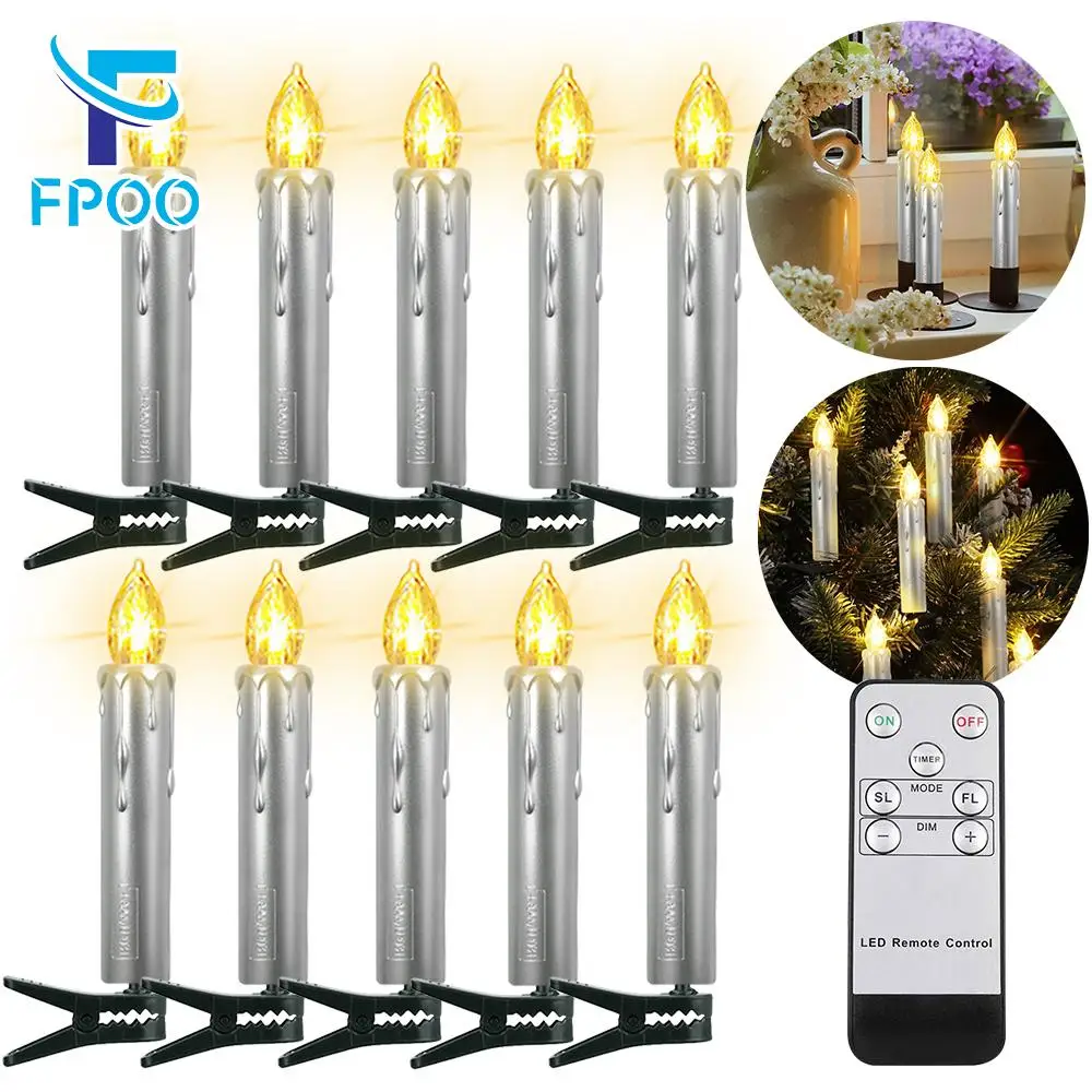 LED Candles 9cm Silver Flameless Flicker Waterproof Fake Candle With Timer Remote Control For Home Decoration Christmas Candles