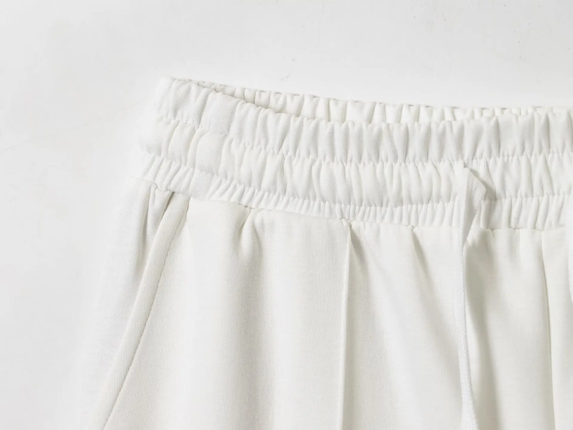 المرأة الخريف سليم صالح متماسكة سستة مقنعين سترة قصيرة البلوز بلون عارضة واسعة الساق السراويل قطعتين مجموعة #6