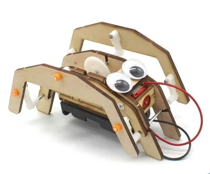 physical Crazy mechanical bug children's scientific handmade gizmo wooden assembly gear transmission principle model material