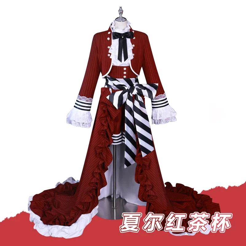 

EW5Black Butler Tea Cup Costume Outfit Anime 2D Cosplay Charles Role Play CostumeKO]11