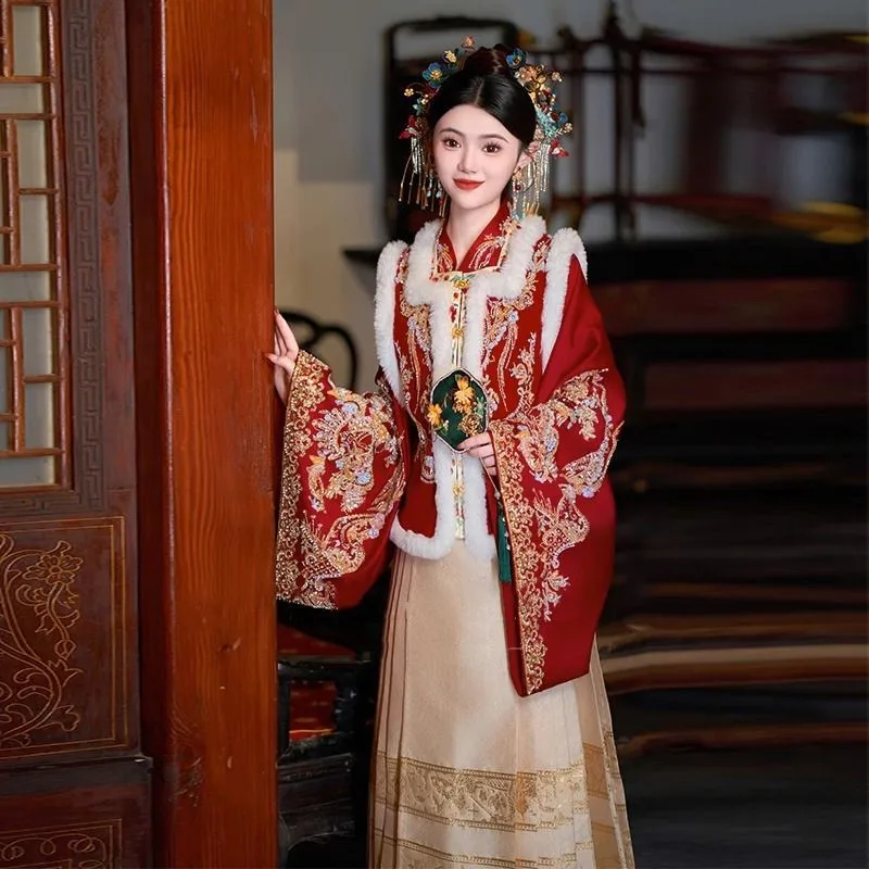 

Новый комплект красного платья Han Tast в традиционном китайском стиле в китайском стиле