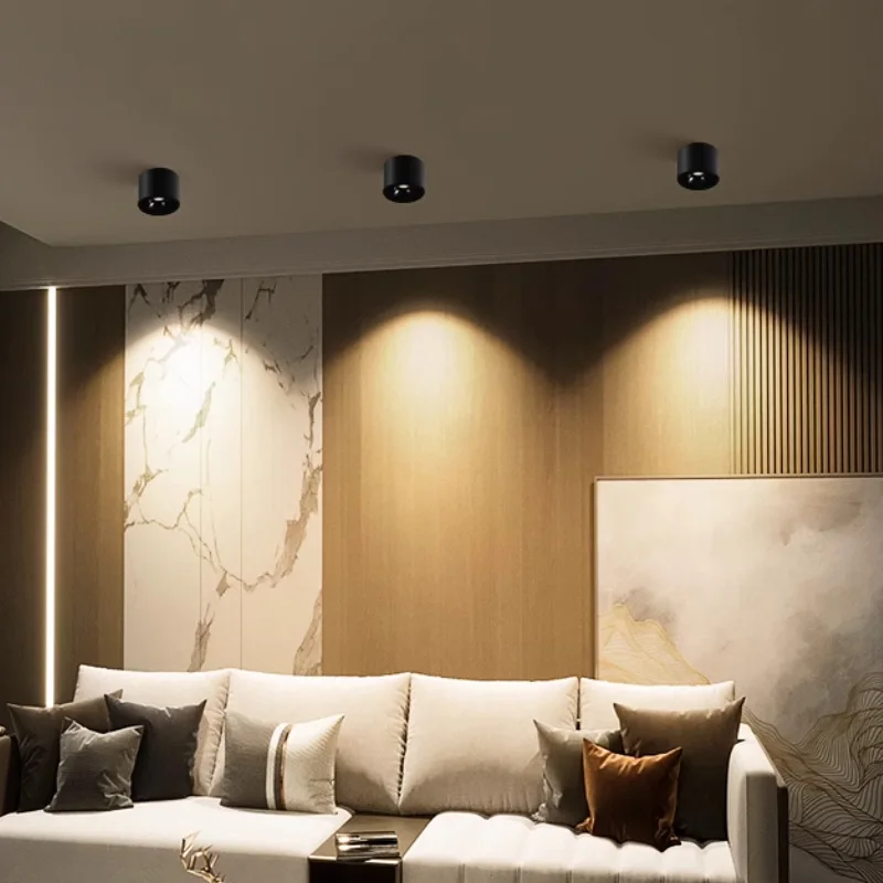 Indoor Lighting 5W 7W 9W 12W 15W Surface Mounted Small Ceiling Light LED Spotlight Adjustable Angle COB Super Bright Downlight