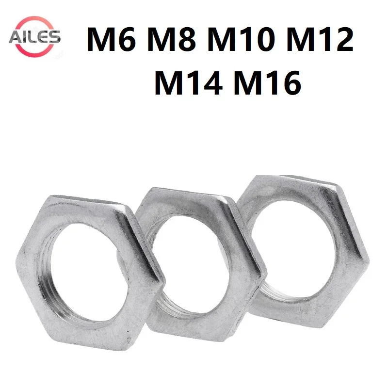 

Carbon Steel Zinc Plating Hexagon Fine Pitch Unltra Thin Nuts One Side Chamfer Thin Nuts M6 M8 M10 M12 M14 M16