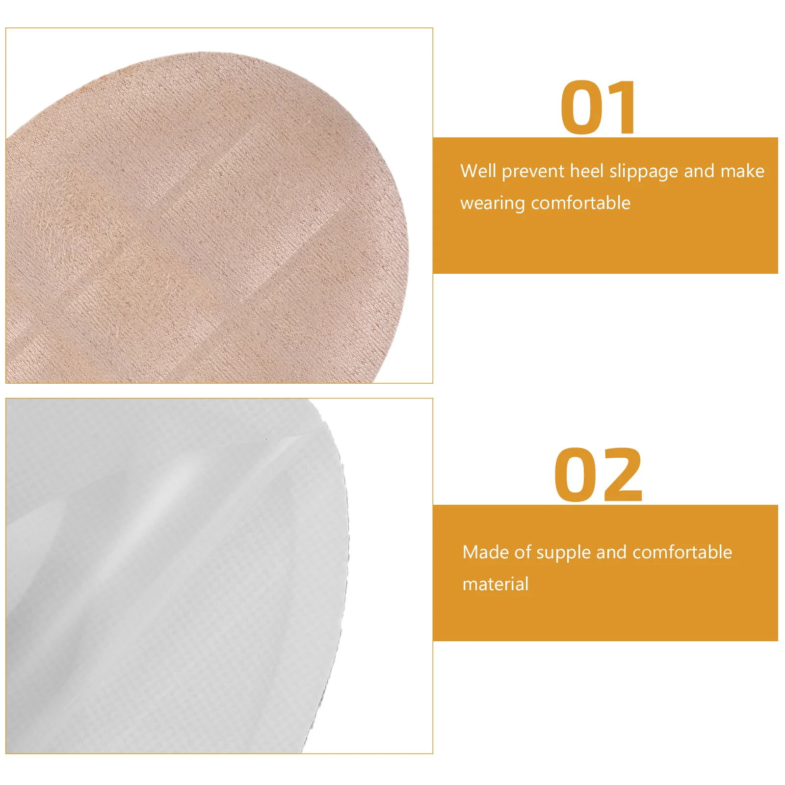 

4Pairs Breathable Heel Pads Comfortable Cushions Impact Resistant Compact Lightweight for Shoes Pain Relief Heel Pads for Shoes