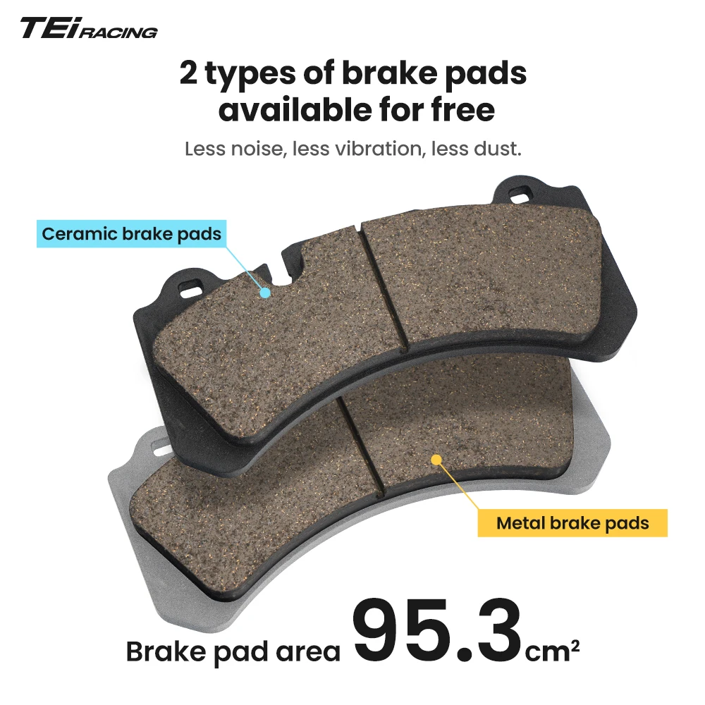 TEI S60-PLUS High Performance Brake Kit 6 Piston Brake Caliper with Carbon Ceramic Disc 405x34MM for BW M X5 X6 X7 2010-2021