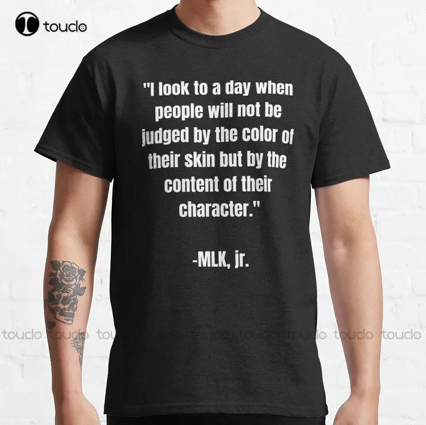 Conteúdo del personaje-Martin Luther King, Jr. (3Wt) Camiseta clásica camisas sexis regalo personalizado camiseta de moda verano Xs-5Xl Retro