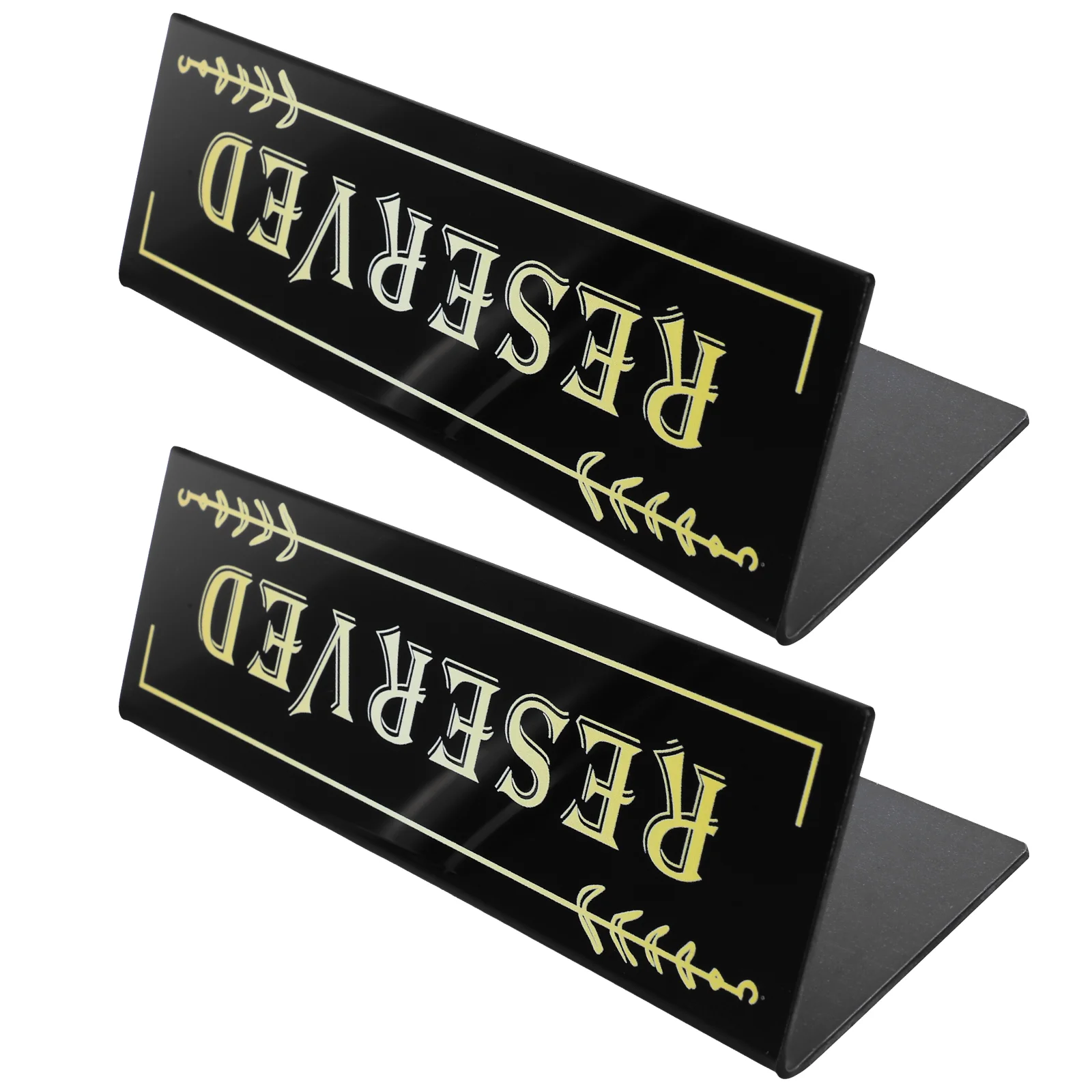 2 Pcs Inverted Triangle Card Table Reserved Signs for Wedding Memory Party Place Cards The