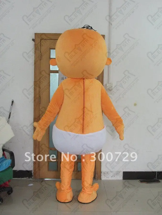 새로운 성인 뜨거운 판매 거품 귀여운 인형 오렌지 외계인 병아리 만화 마스코트 의상 플러시 크리스마스 멋진 드레스 할로윈 마스코트 의상