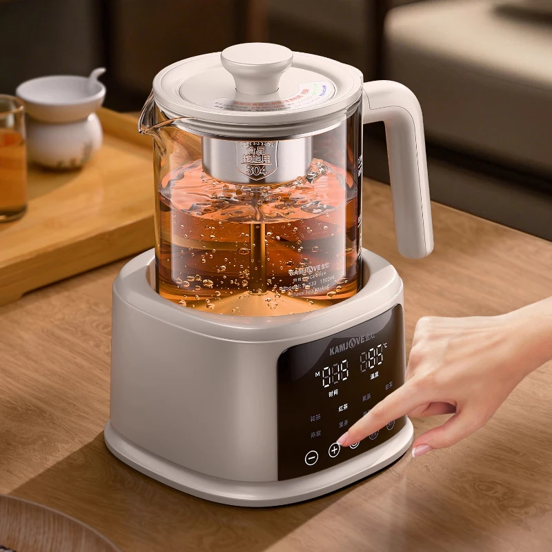 موقد ذهبي مصنع الشاي وعاء صحي ذو سعة كبيرة درجة حرارة ثابتة تخمير البخار إبريق الشاي غلاية غلاية كهربائية منزلية #1