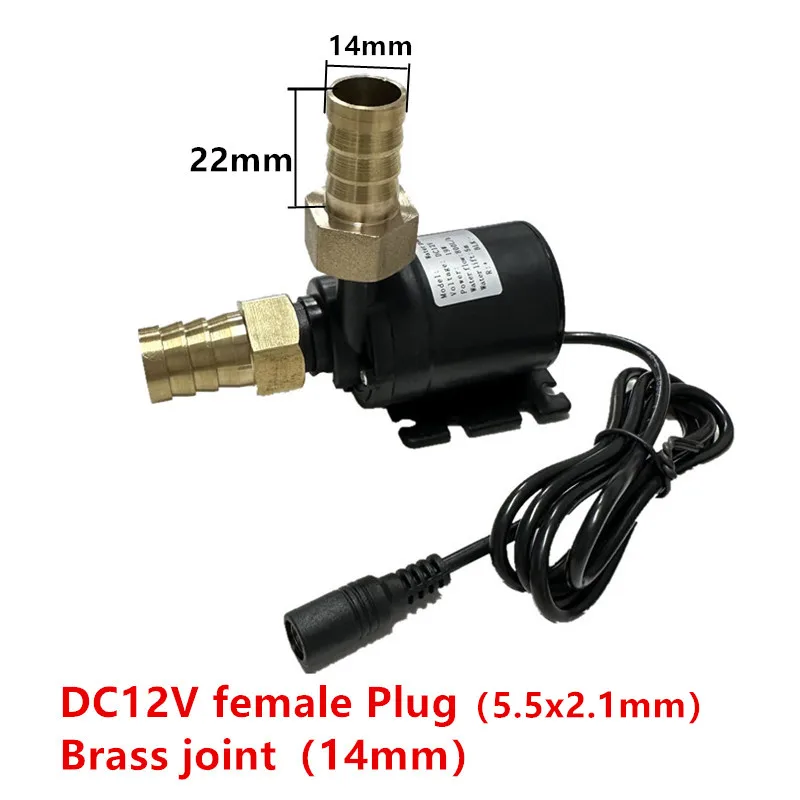 DC 12V 24V Brass Joint Water Pumps 800L/H Solar Brushless Motor Water Circulation Water Pump Ultra Quiet  Submersibles Pump