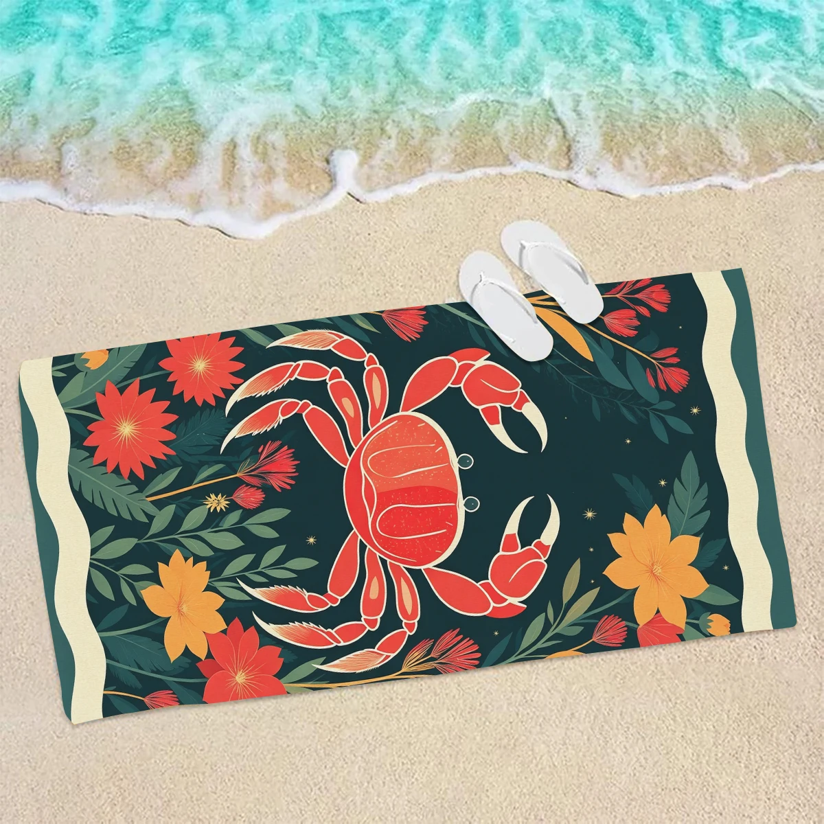 Versatile Polyester Beach Towel - Ideal for Swimming, Fitness, Camping, Yoga, Travel and Beach Activities