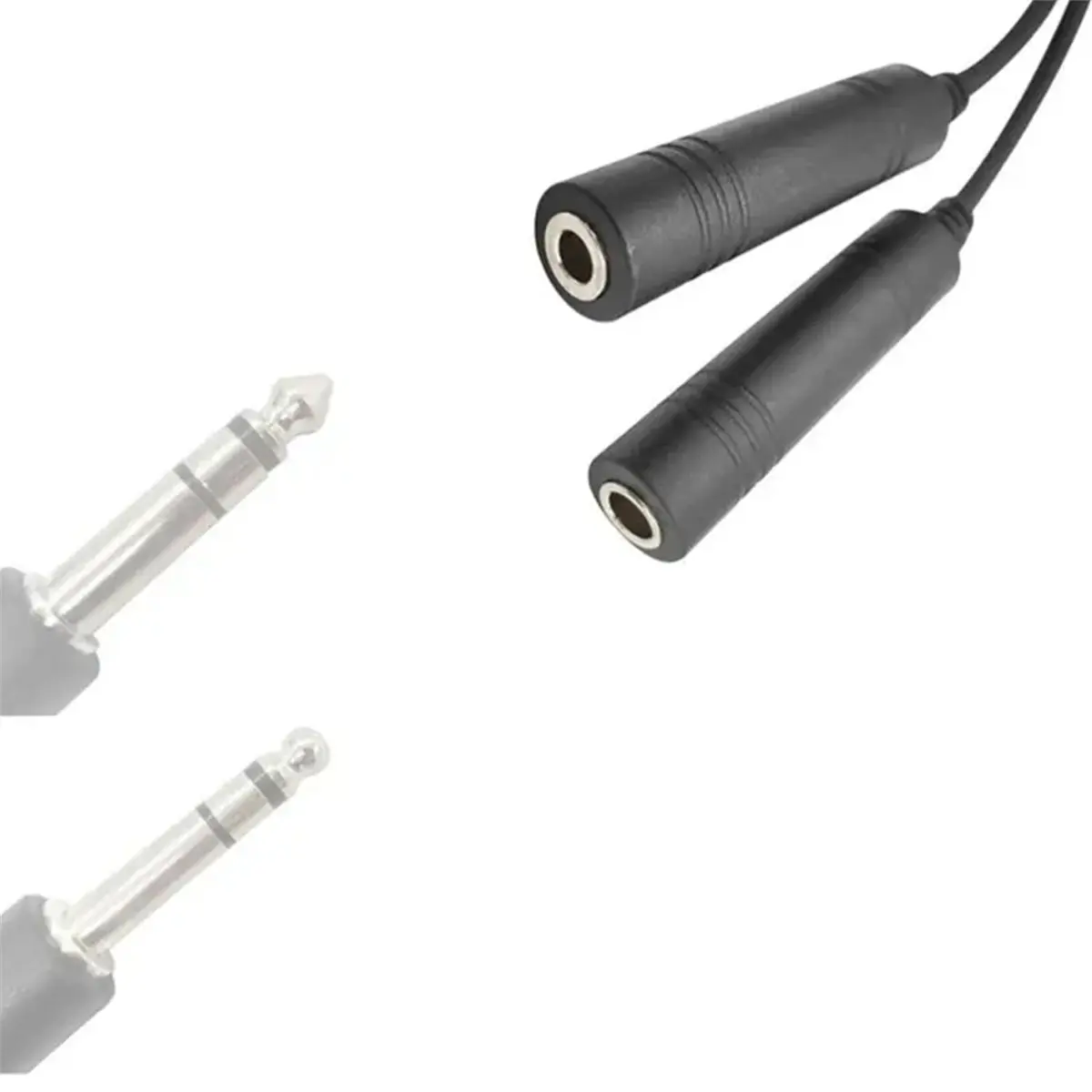 A40I Double Plugs Helicopter Headset Converter Cord for Aviation to U174/U Connector Communication Cable Two Way Radio System