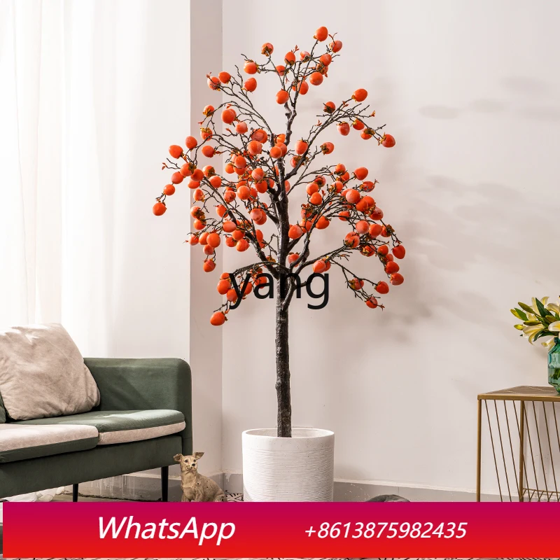 

CX Large Simulated Persimmon Holly Apple Tree False Tree False Flower Potted Green Plant