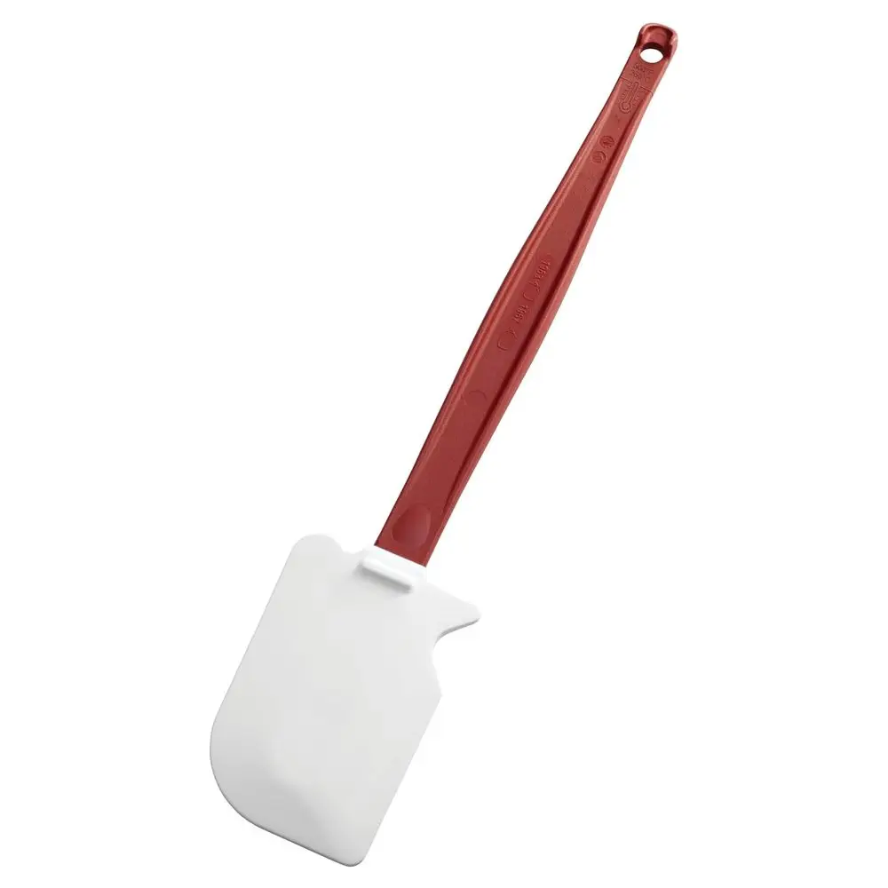 High Heat Resistant Silicone Heavy Duty Spa/Food Scraper 13.5-Inch 500 Degrees Red Handle Commercial Dishwasher Safe