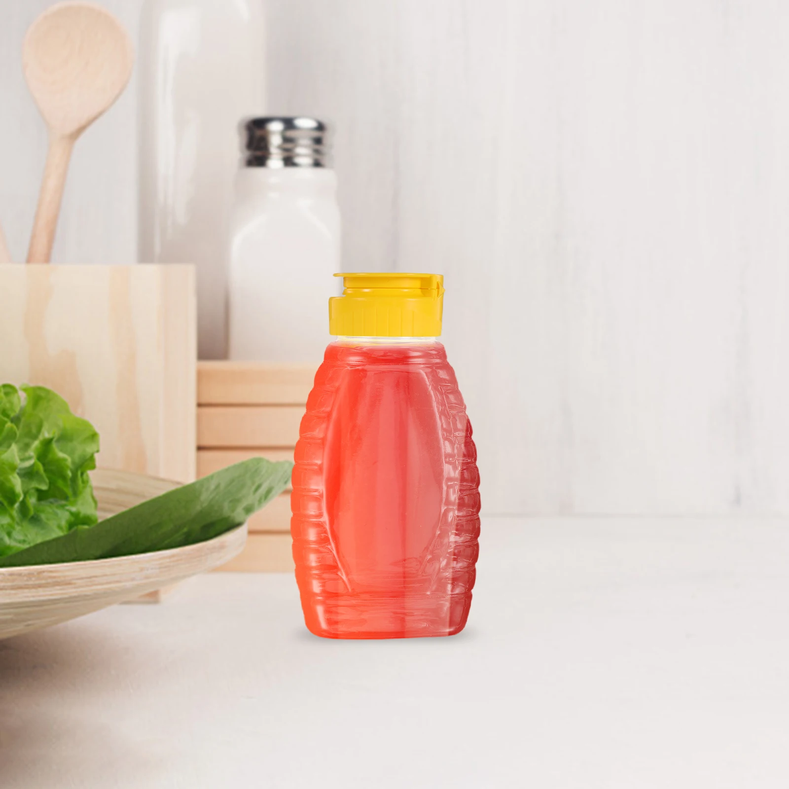 

2Pcs Honey Squeeze Bottle Ketchup Dispenser Portable Oil Vinegar Jar Syrup Leakproof Storage Container Sauce Dressing Reusable