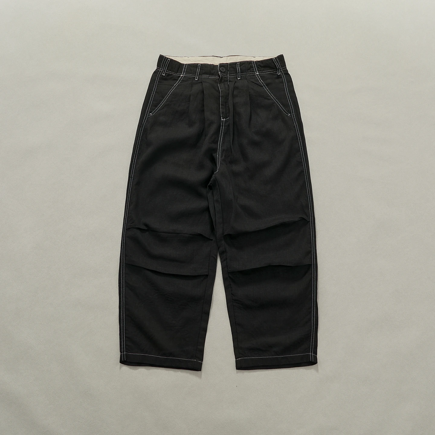 

Высококачественные мужские повседневные брюки из девяти предметов из лиоцеллового льна против морщин, свободные брюки из хлопка и льна, прямые тонкие брюки с конусом