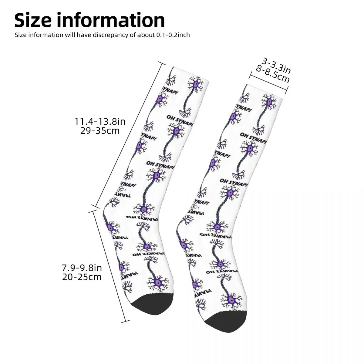 Neuron - Oh Snap! - Science Pun Socks Harajuku High Quality Stockings All Season Long Socks Accessories for Man's Woman's Gifts