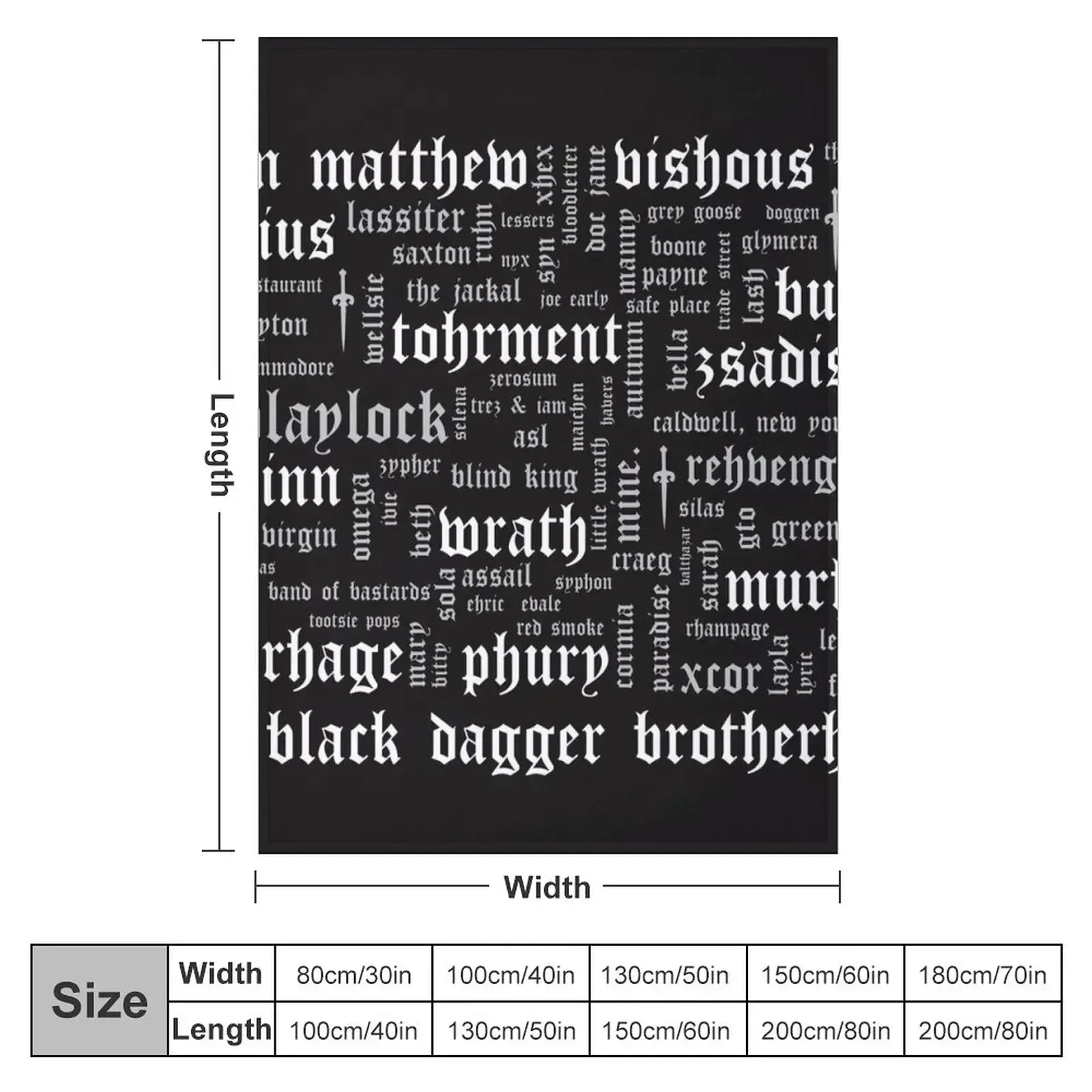 BDB Word Cloud Landscape - updated Throw Blanket Loose Soft Plush Plaid Decorative Sofas Blankets