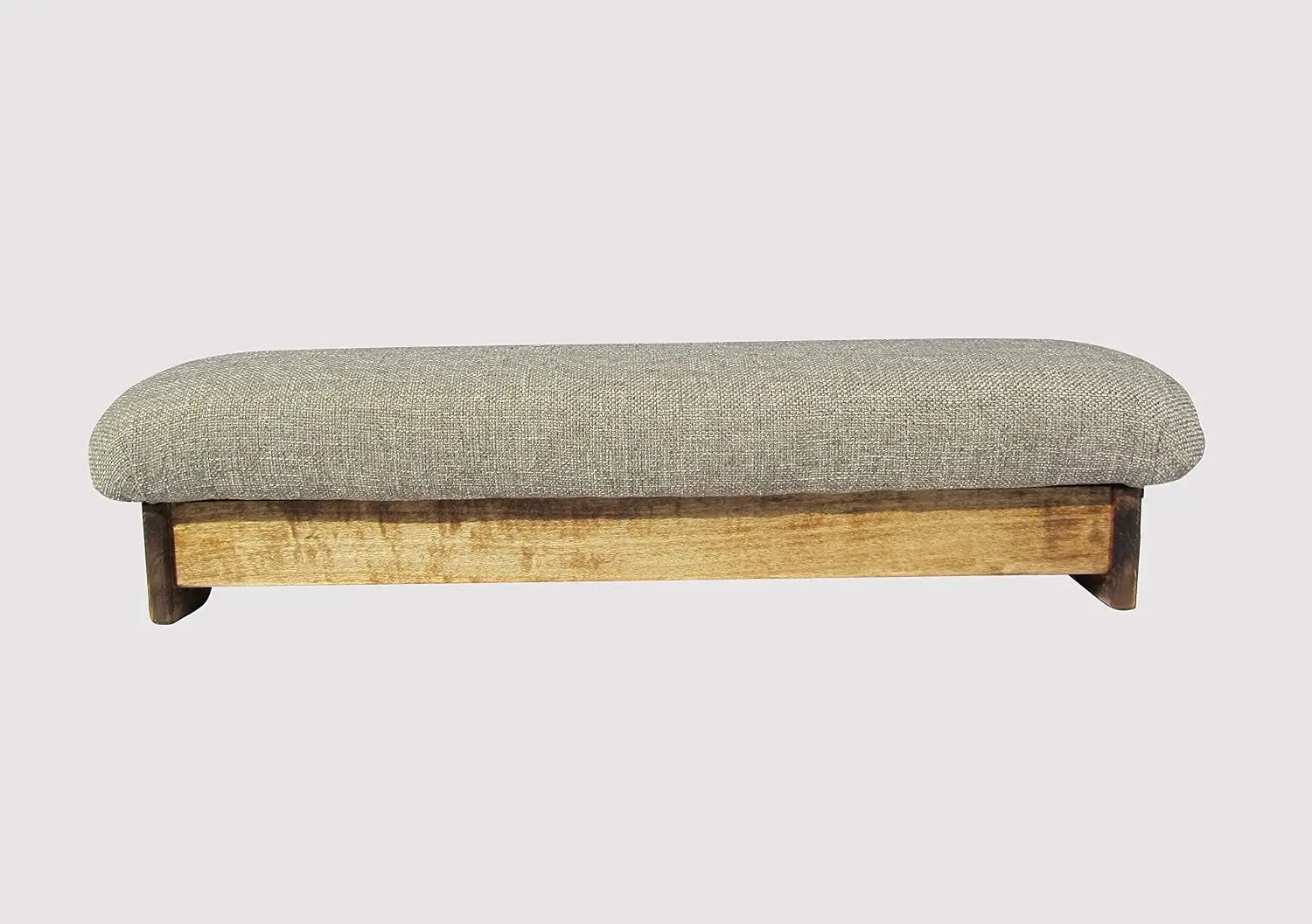 Padded Foot Stool, Maple Stain 7 Inch Tall, Bedroom & Living Room Use, Wooden Frame, Customized