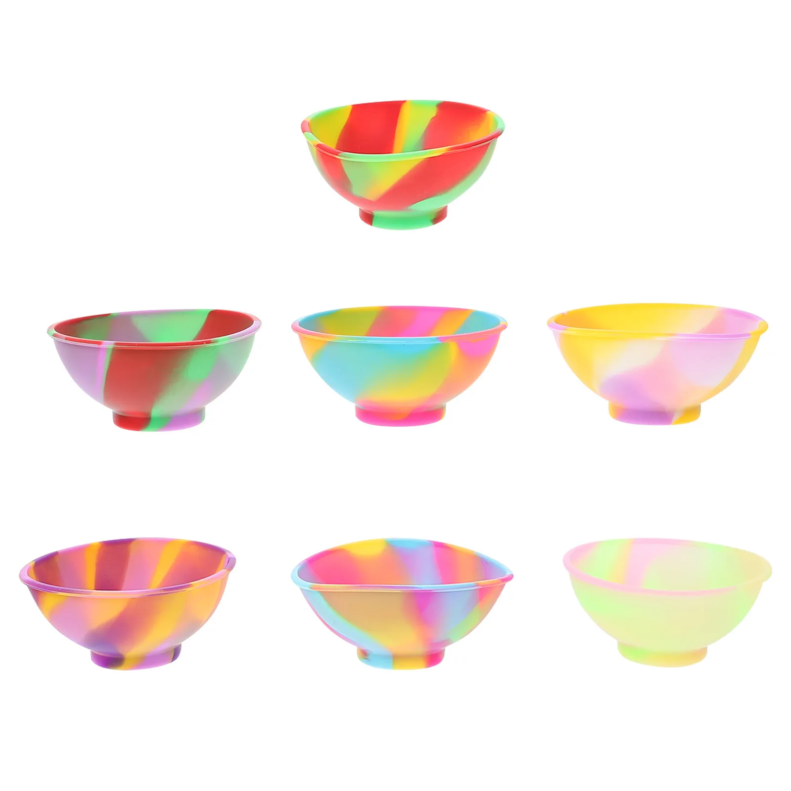 

7Pcs Silicone Baby Feeding Bowl Set Colorful Toddler Food Bowls Non- Dinnerware for Kids Bpa-Free Dishwasher Safe