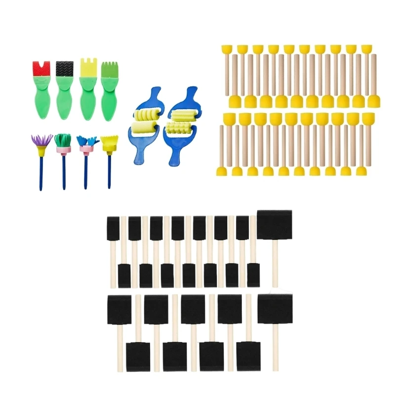  Sponge Painting Brush Kids Art Drawing Supplies For Toddler Preschool Classroom Art Craft Project And Home Decoration