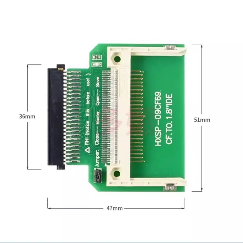 CF to 1.8-Inch Toshiba Hard Drive 50pin IDE Interface 1.8 to CF Card Adapter Board Adapter Card 09CF69