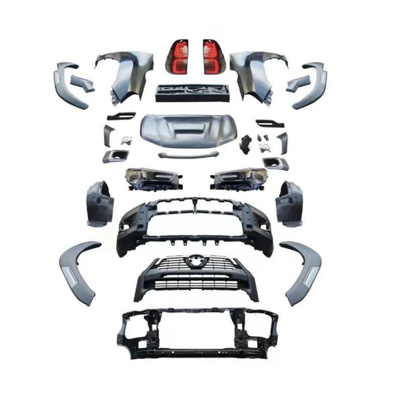 

Car Body Kit for Hilux 2012 to 2020 ROCCO Style Front Rear Car Bumper With Grille Headlights Taillights Fenders Bodykit