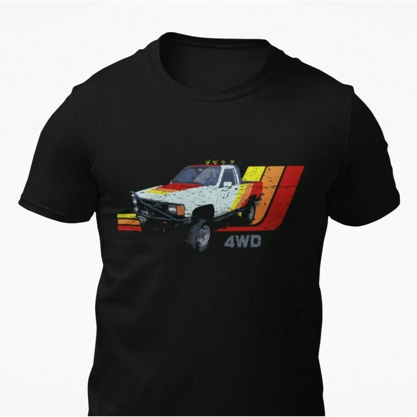 1984 Hilux Pickup Truck 4WD T Shirt vintage Washed Unisex homme streetwear graphic Top For Everyday Wear Stretched Versatile