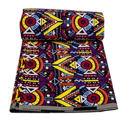 Nigerian Ankara Wax Fabric New Wholesale Prices 100% Cotton Soft Sew Tissu Craft African Real Wax For Women Dresses 2024