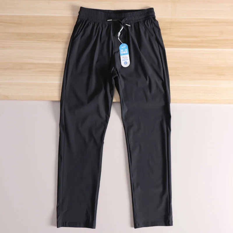 

Qui Dry Sport Capsule Men's Casual Pants Breathable Sweat Absorbent Elastic Waist Pure Color Summer Faion Urban Sle