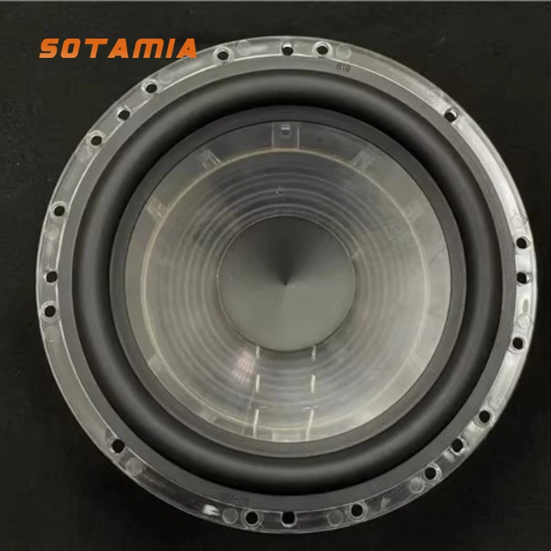 

SOTAMIA 1PCS 6.5 Inch Car Horn 4 Ohm Ultra Thin Subwoofer Unit Transparent Basin Crystal Frame Design Car Door Audio