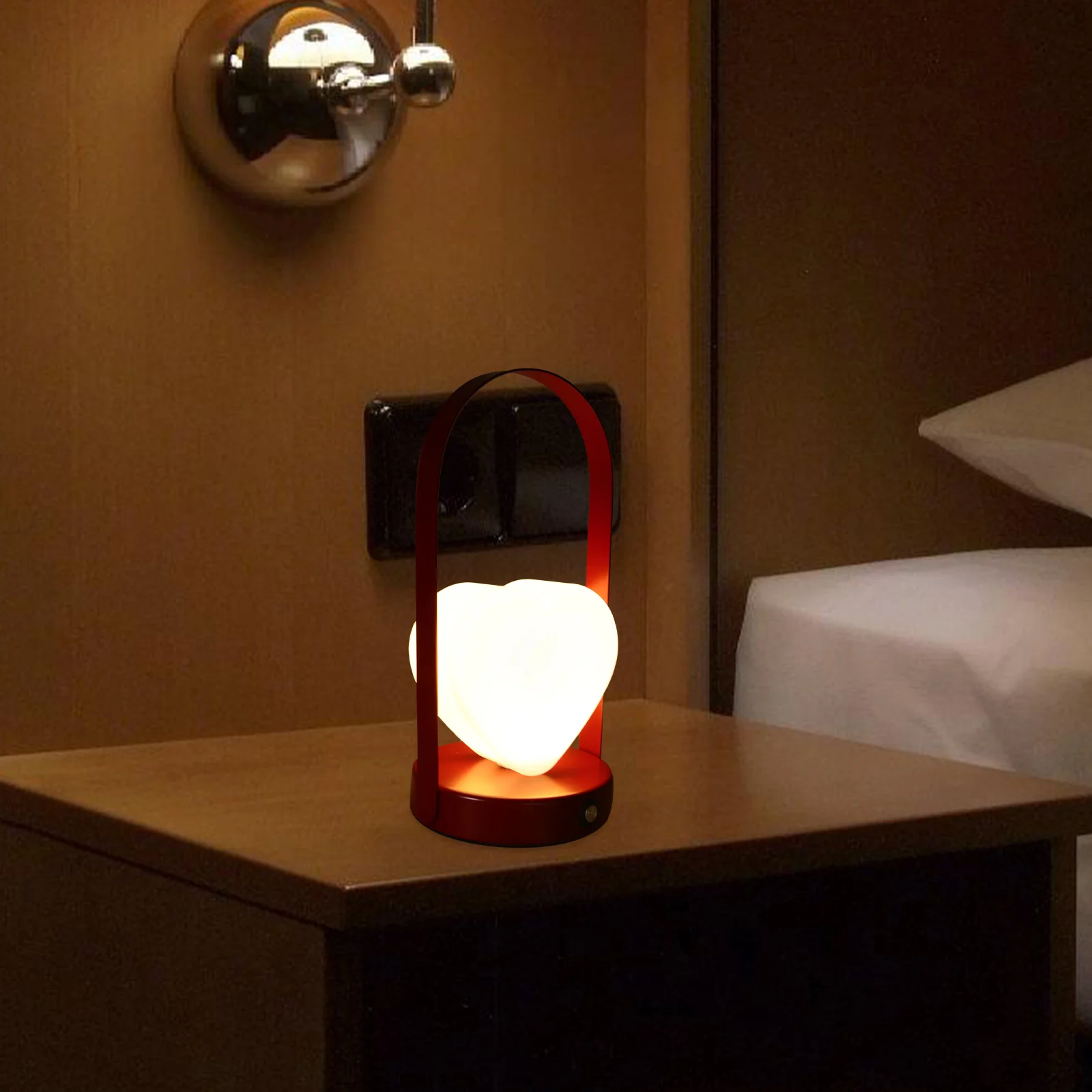 

Creative Bedside Lamp Night Light Iron Acrylic Small Table Lamp Desktop Light for Bedroom Decor Warm Atmosphere