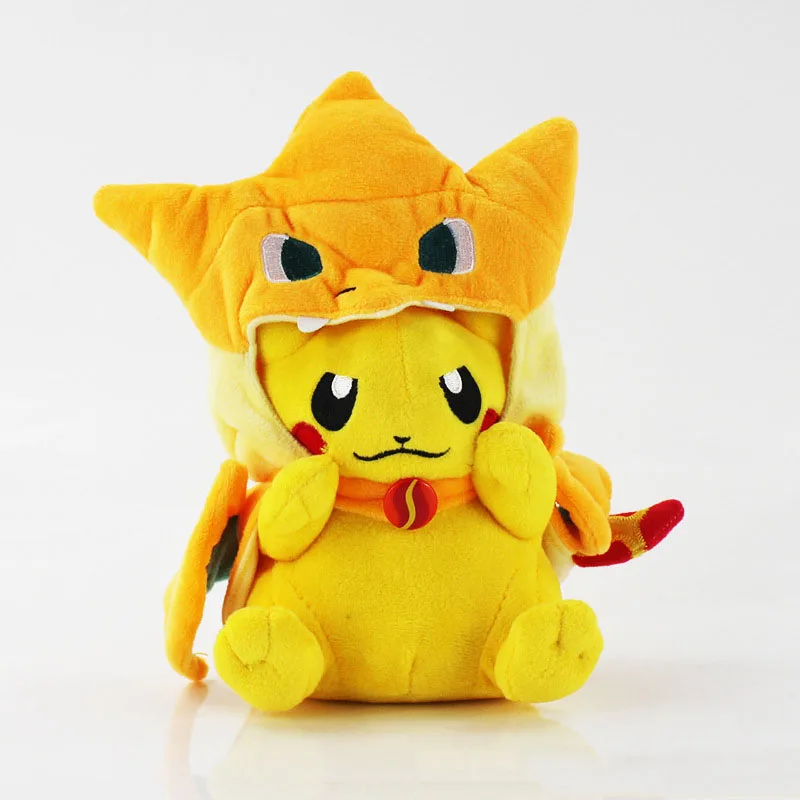 1pcs TAKARA TOMY Pokemon 20cm Pikachu Cosplay Charizard Plush Pendant Soft Stuffed Animals Toys for Children Kids Gifts